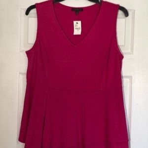 Dark pink peplum top